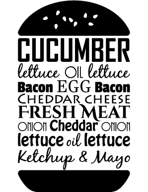 Sticker burger design 1