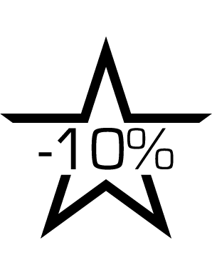 Sticker soldes étoile -10%