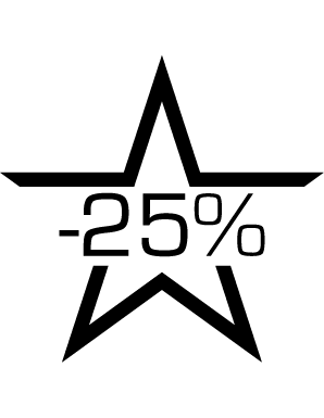 Sticker soldes étoile -25%