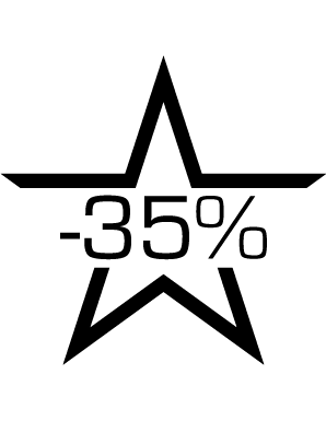 Sticker soldes étoile -35%