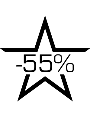 Sticker soldes étoile -55%
