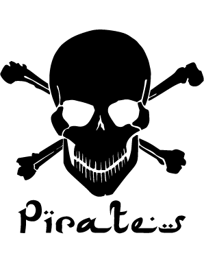 Sticker Tête de Mort Pirate